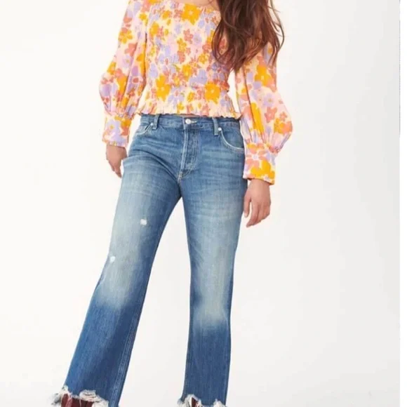 Free People We The Free Maggie Mid-Rise Straight Leg Jeans Size 26 NWOT - Picture 1 of 10